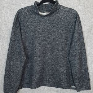 Zara Mock Turtleneck Fleece in Grey Sz L